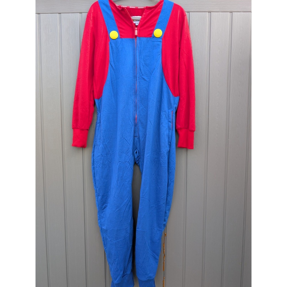 Halloween Tipsy elves Mario Costume/Zip up‎ Bodysuit Small MARIO BROTHERS